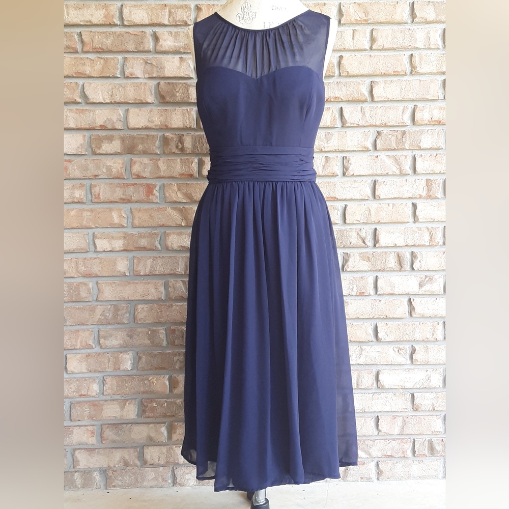 Eliza J. Navy Blue Sleeveless Dress Size 14.